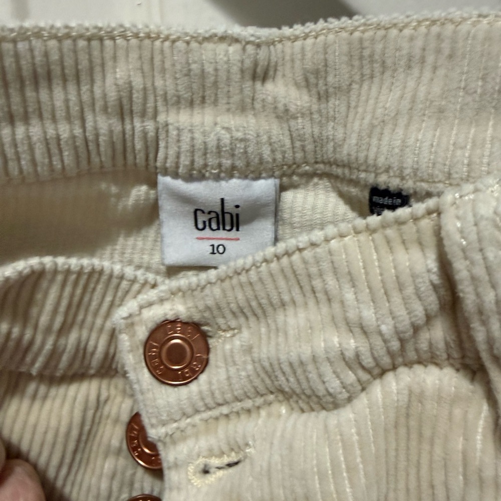 CAbi Cream Corduroy Button-Fly Pants - Picture 4 of 4